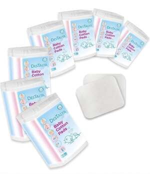 Destalya Baby Cotton Pads for Sensitive Skin 6-Pack (360 Count Total)